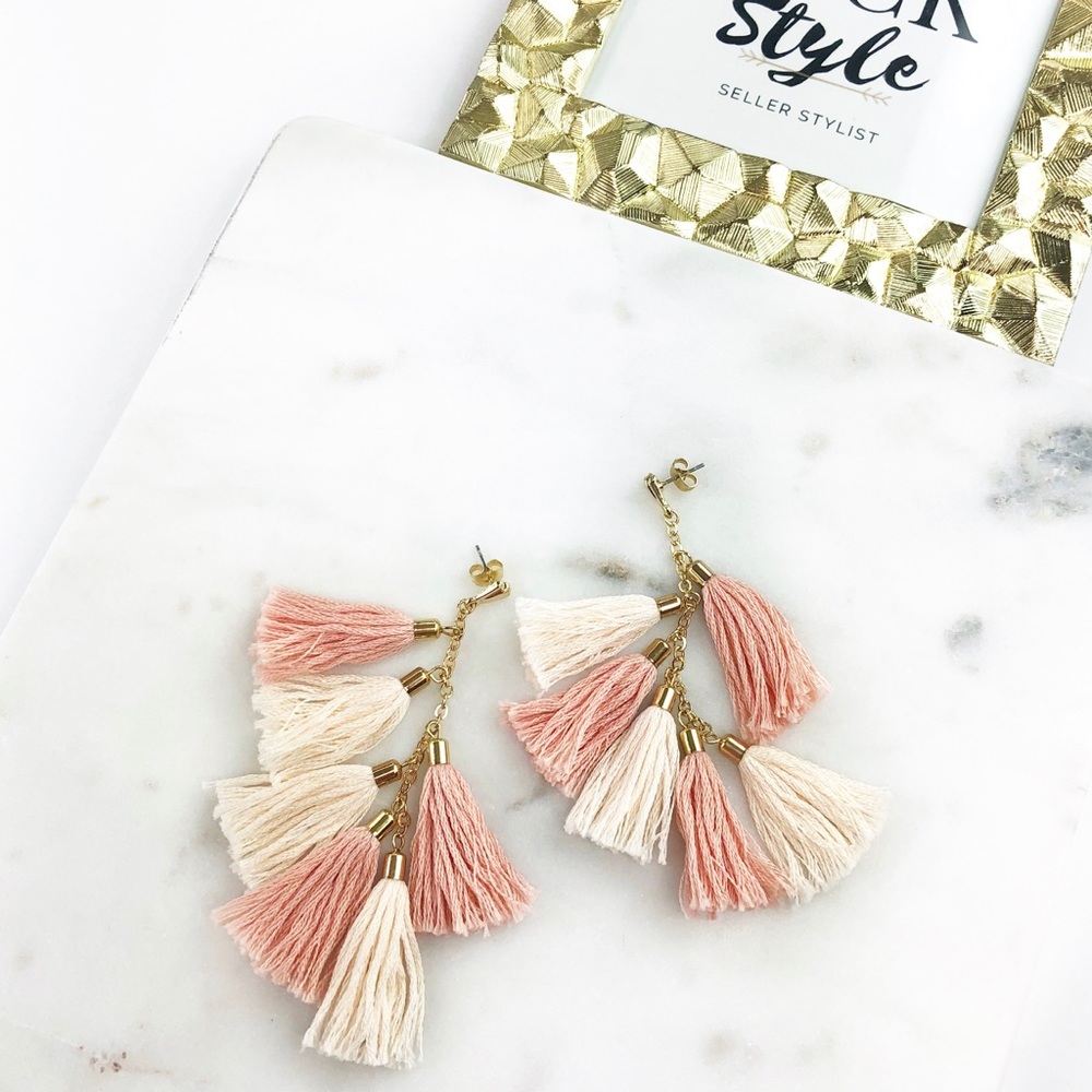 18K Gold Plated Ettika Daydreamer Tassel Earrings